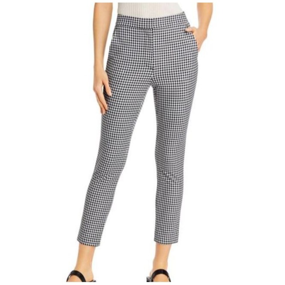 NWT Rag&Bone Layla Pant Women 6 Black White Gingham High Rise‎ Ankle Office Twee